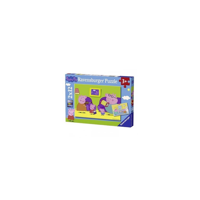 Puzzle 2 x 12 pièces : Peppa Pig : A la maison Ravensburger France - vue 3