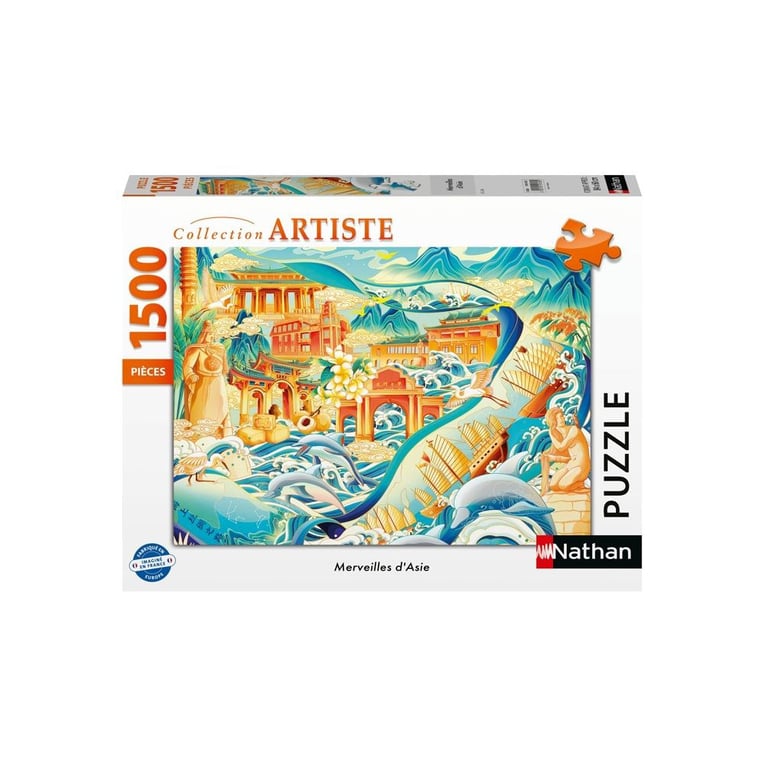 Nathan Editions - 016182 - Puzzle 1500 pieces - Les Merveilles d'Asie - Neuf