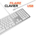 MOBILITY LAB - Teclado Mac con cable + 2 concentradores USB integrados