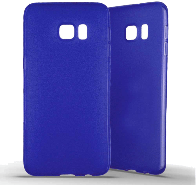 Coque silicone unie compatible Givré Bleu Samsung Galaxy S6 Edge Plus