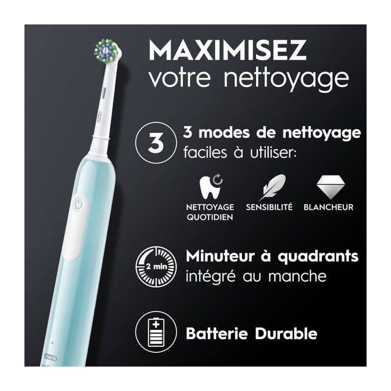 Brosse a dents électrique - ORAL-B Pro 1 - Sensitive Clean - Bleu - Neuf