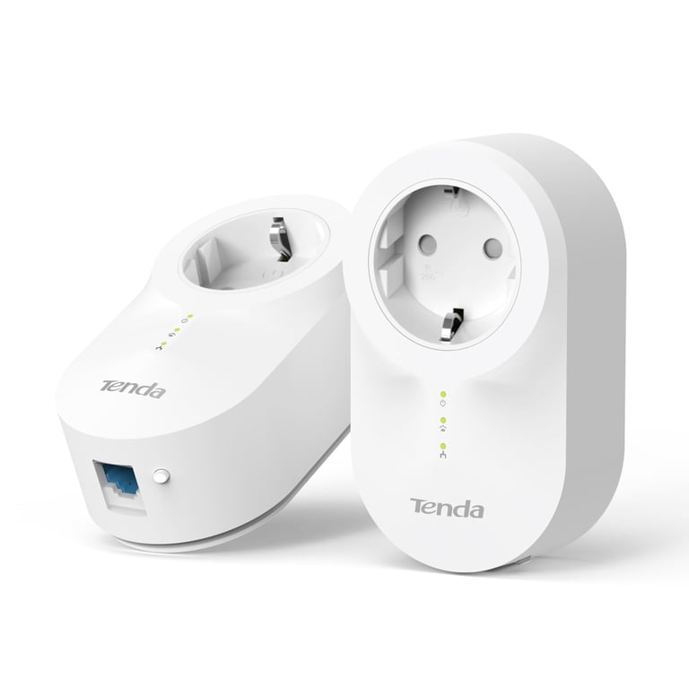 CPL kit 1000Mbps prise intégrée Tenda PH6 Kit ports EthernetGigabit Adaptateur wifi 4k3DHD TVvidéo plug & play Pack de 2 - vue 2