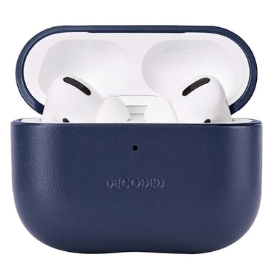 Coque pour AirPods Pro 3 en Cuir Ultra Élégant Série Aircase Bleu