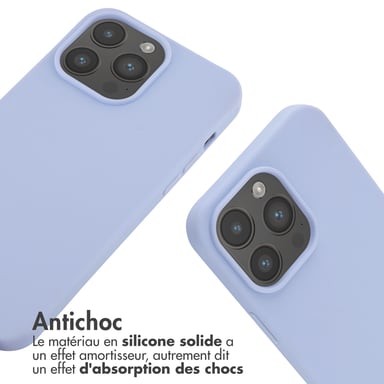 imoshion Coque en silicone avec cordon pour Apple iPhone 14 Pro Max - Violet
