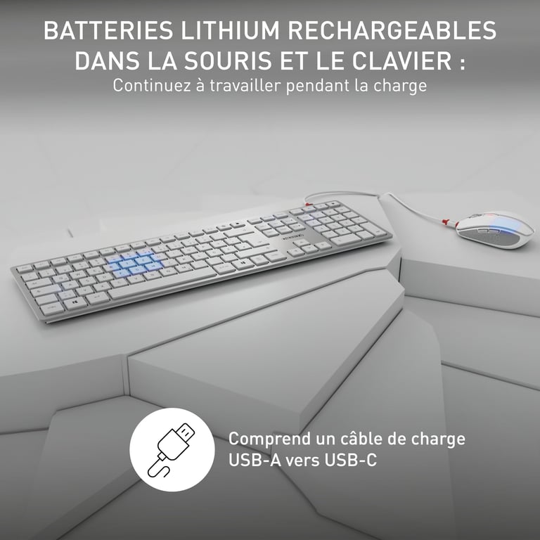 CHERRY DW 9100 SLIM clavier incluse Universel RF sans fil + Bluetooth QWERTY Anglais américain Neuf - vue 5