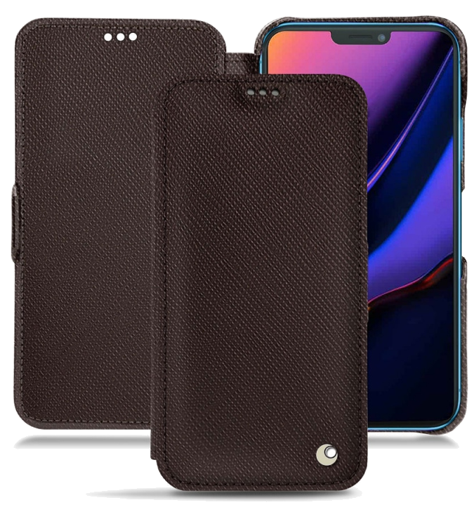Housse cuir Apple iPhone 11 - Rabat horizontalMarron