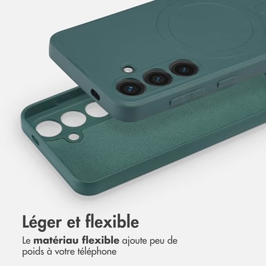 imoshion Coque Couleur avec MagSafe pour Samsung Galaxy S24 - Vert foncé