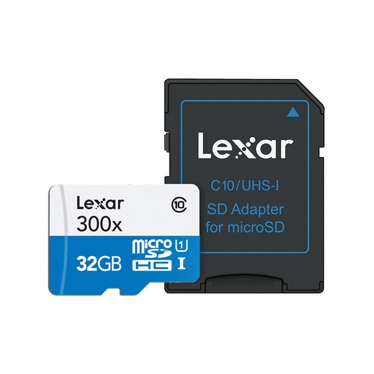 Lexar LSDMI32GBB1EU300A Carte mémoire Micro SDHC UHS I 300 x 45 Mo/ avec Adaptateur SD - vue 2