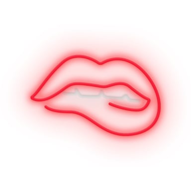 Candyshock LED Décorative Biting Lips – Néon LED sur Plexi, USB-A, Fixation Murale Incluse -Rouge