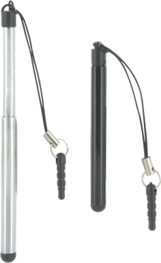 Pack de 2 Stylets Téléscopiques pour smartphone et tablette Noir Bigben