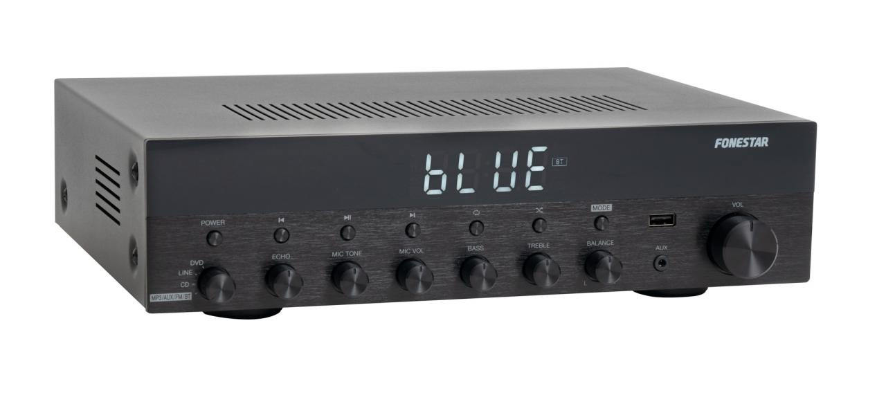 Amplificateur Audio Fonestar AS3030 – 2.0 Canaux, 30W RMS, Bluetooth/USB/FM