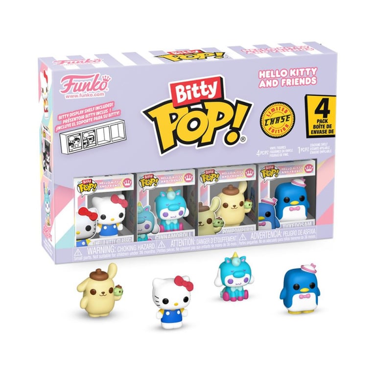Pack de 4 figurines Funko Bitty Pop Hello Kitty Sanrio - vue 1