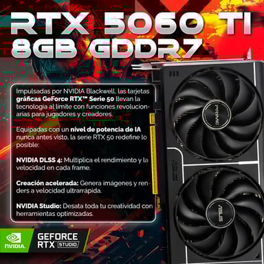 PC da gioco Racing Daitona - AMD Ryzen 7 8700F / 32 GB DDR5 / 2 TB SSD NVMe / GeForce RTX 5060 Ti / Windows 11 Pro