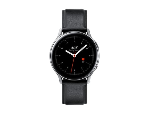 Galaxy Watch Active2 40 mm - Boitier en Acier Argent - 4G - Bracelet Noir