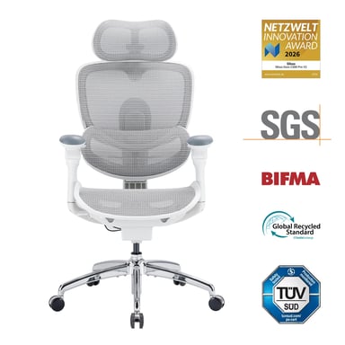 SIHOO Doro C300 Pro V2 Silla de oficina ergonómica sin reposapiés, soporte adaptativo para todo el cuerpo (blanco)