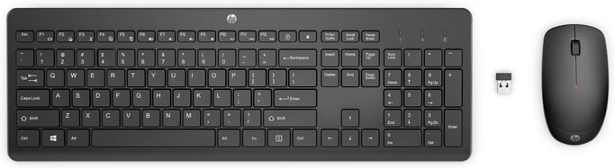 HP 230 Wireless Mouse and Keyboard Combo clavier Souris incluse Bureau RF sans fil AZERTY Belge Noir - Neuf