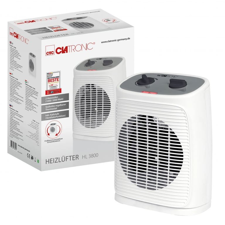 Chauffage soufflant oscillant Clatronic HL3800 - vue 2