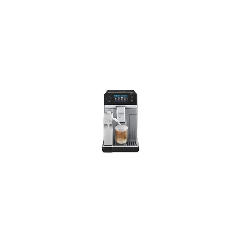 Machine à café super-automatique Delonghi Eletta Ultra ECAM470.85.MB 13 réglages moulin, Cold Extraction, LatteCrema Hot & Cool, Écran 4,3  HD, Wi?Fi, Inox/argent et noir - Neuf