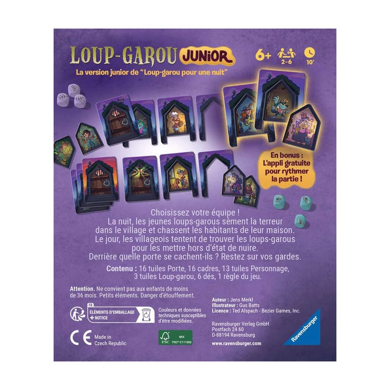 Loup Garou pour une : Junior Ravensburger Jeux France - vue 3