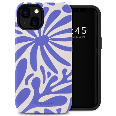 Selencia Coque arrière Vivid pour Apple iPhone 13 - Modern Bloom Sapphire Blue