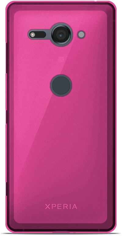 Coque silicone unie compatible Givré Rose Sony Xperia XZ2 Compact