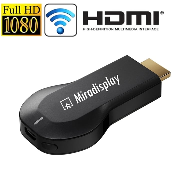 Receveur Clé TV Dongle pour écran WiFi sans fil MiraScreen Support HDMI  Miracast HDTV Display Dongle