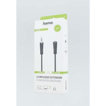Prolongador de audio jack macho/hembra de 3,5 mm, estéreo, 3,0 m