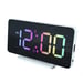 Caliber Slimline - Reloj despertador - Reloj digital para dormitorio - Dos alarmas - Gran pantalla multicolor - Cargador USB - Blanco (HCG024)