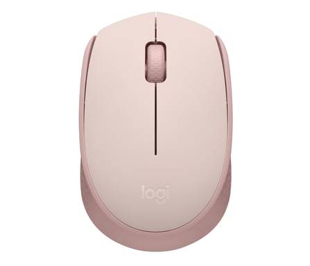 Logitech M171 Ratón inalámbrico de 2,4 GHz con minirreceptor USB, seguimiento óptico, ambidiestro - Rosa