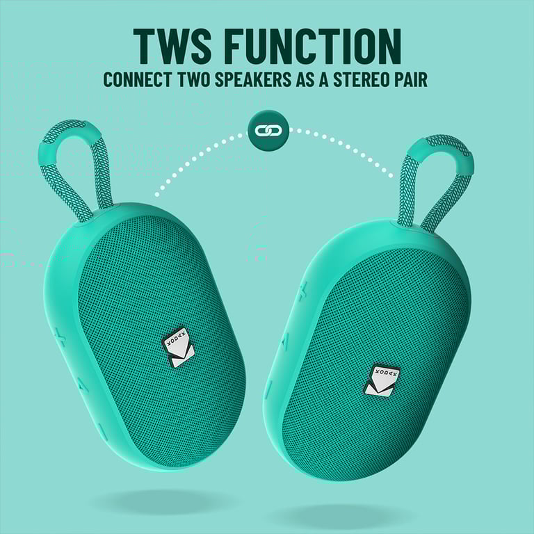 Kodak Enceinte Portable Sans Fil PWS 2284 Étanche IPX7 Bluetooth RMS TWS Stéréo Batterie 1500mAh Autonomie 10 12h Fonction Mains Libres Sangle Silicone Câble Type C Inclus Neuf - vue 2