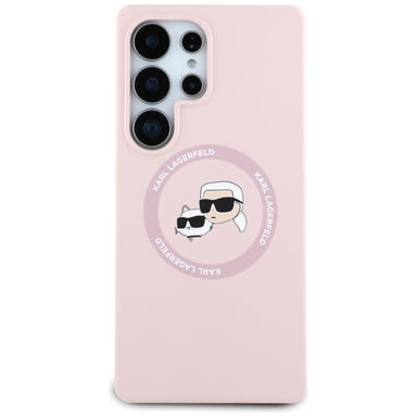 Custodia Karl Lagerfeld in silicone Double Heads MagSafe per Samsung Galaxy S25