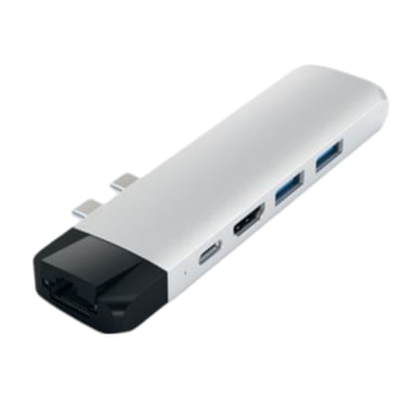 Hub Dual USB-C Pro in alluminio con Ethernet e HDMI 4K