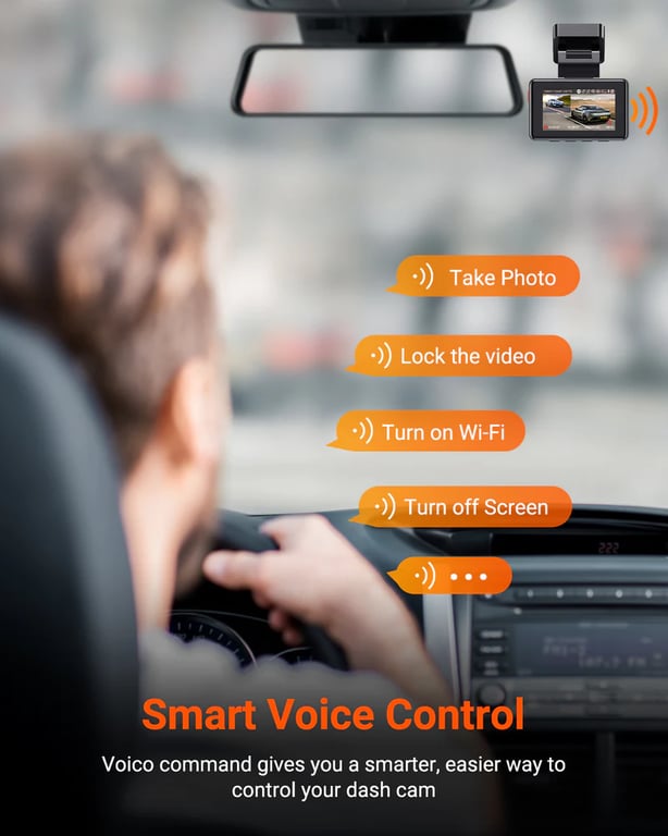 Vantrue E2 Dashcam Double 2K QuadHD avec WiFi GPS Bluetooth SOS et mode parking Neuf - vue 2