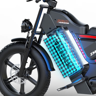 VTT électrique G-FORCE ZM PRO avec batterie 52 V 40 Ah et double suspension