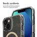 imoshion Coque arrière transparente Pailletée avec MagSafe pour Apple iPhone 13 - Doré