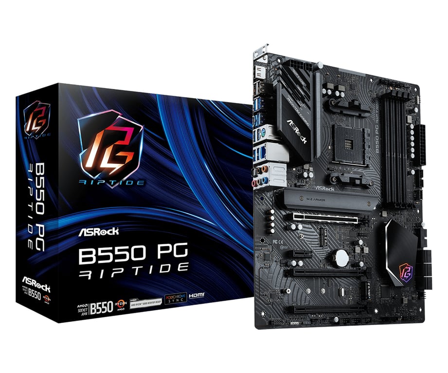 Asrock B550 PG Riptide AMD B550 Emplacement AM4 ATX