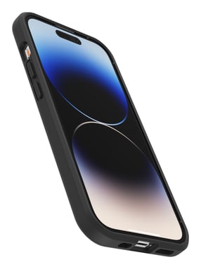 Custodia React Series per iPhone 14 Pro Max, antiurto, resistente alle cadute, ultrasottile, protezione sottile, testata secondo gli standard militari, antimicrobica - trasparente e nera