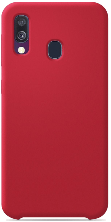 Coque silicone unie compatible Soft Touch Rouge Samsung Galaxy A40