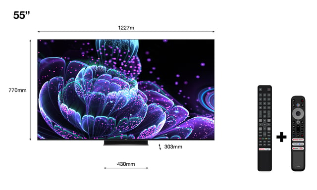 TCL C83 C835 139,7 cm (55'') 4K Ultra HD Smart TV Wifi Negro 500 cd / m²