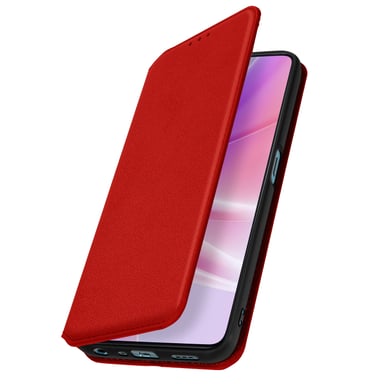 Avizar Funda tipo cartera para Oppo A77 con tapa magnética y soporte Rojo