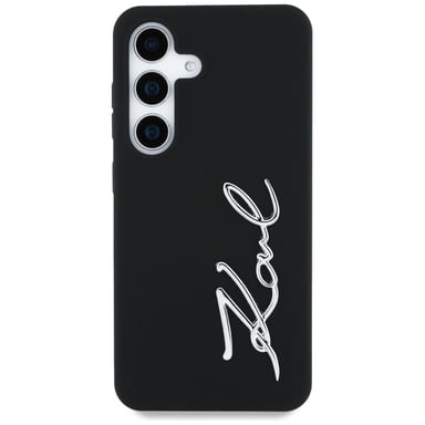 Étui Karl Lagerfeld Silicone Metal Signature pour Samsung Galaxy S25, noir