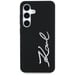 Étui Karl Lagerfeld Silicone Metal Signature pour Samsung Galaxy S25, noir