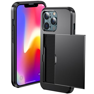 imoshion Coque arrière avec porte-cartes pour Apple iPhone 13 Pro - Noir