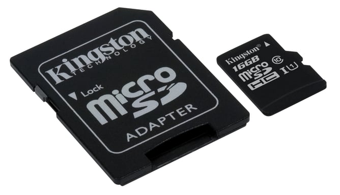 Scheda microSDHC Classe 10 UHS-I di Kingston Technology da 16 GB