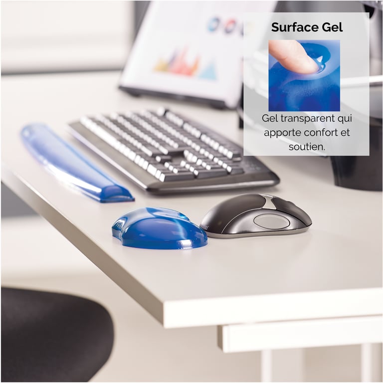 Repose-Poignet Fellowes 91177-72 – Gel, Ergonomique, 122 x 88 mm - vue 3
