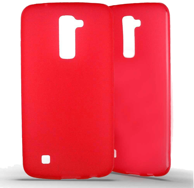 Coque silicone unie compatible Givré Rouge LG K10