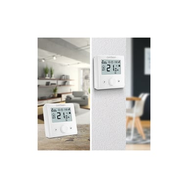 Termostato ambiente connesso Avidsen HomeFlow WL senza fili Precisione 0,5°C Wi-Fi 2,4 GHz RF 868 MHz Bianco