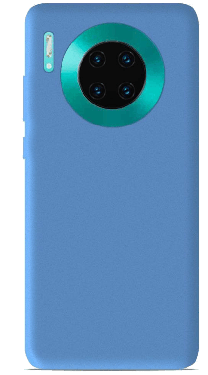 Coque silicone unie compatible Mat Bleu Huawei Mate 30