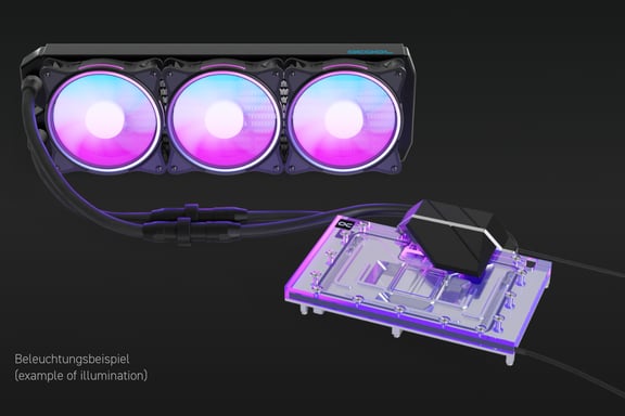 Alphacool Eiswolf 2 AIO Carte graphique Refroidisseur de liquide tout-en-un 12 cm Noir, Transparent 1 pièce(s)