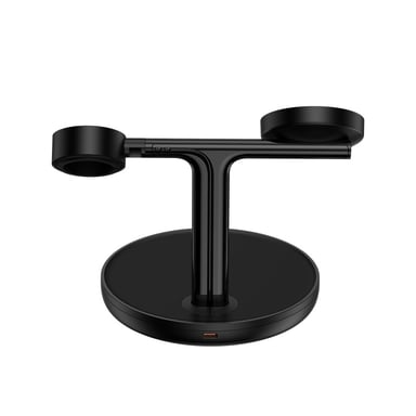 Baseus WXTE000101 cargador de dispositivo móvil Smartphone, Reloj inteligente Negro Corriente alterna, USB Interior